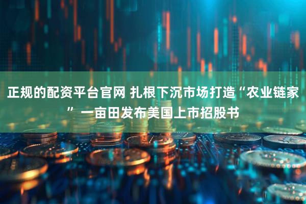 正规的配资平台官网 扎根下沉市场打造“农业链家” 一亩田发布美国上市招股书