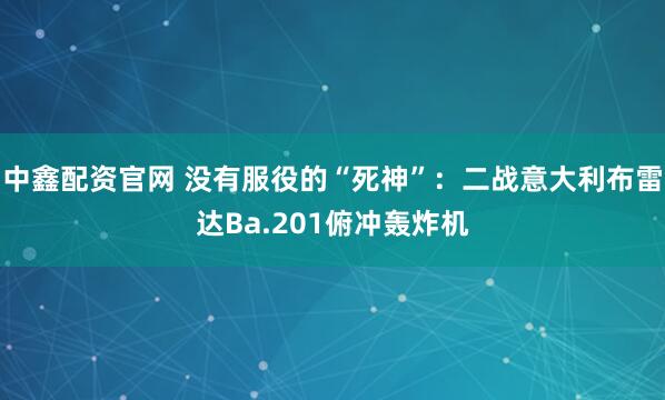 中鑫配资官网 没有服役的“死神”：二战意大利布雷达Ba.201俯冲轰炸机